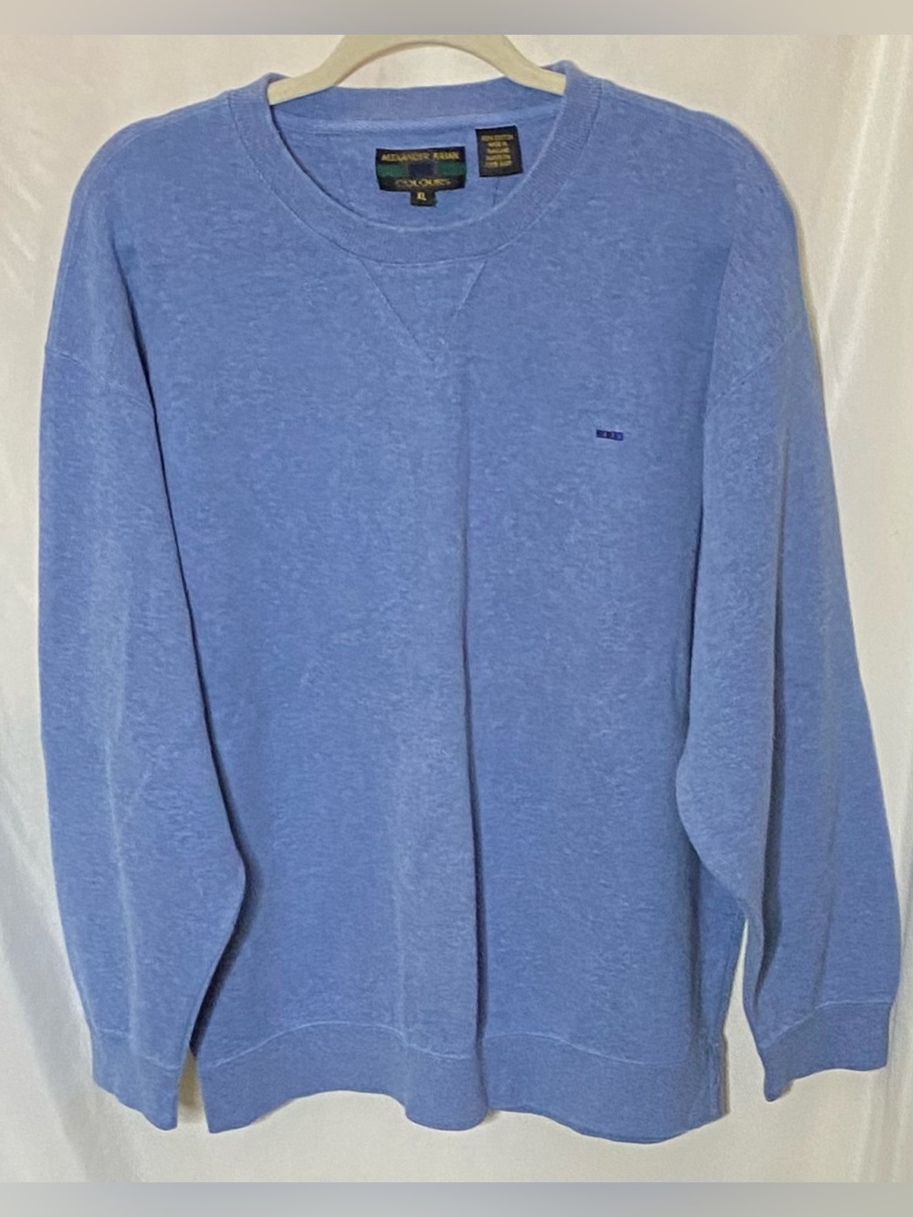 Vintage Colours by Alexander Julian Sweater/Sweatshirt - XL Blue Crewneck